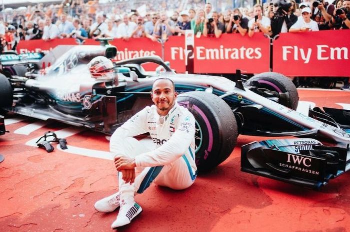 Lewis Hamilton kehabisan kata-kata mengomentari kemenangannya di GP F1 Jerman, (2/7/2018)