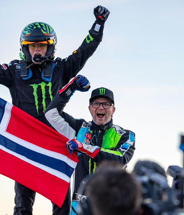 Duet anak dan ayah, Oliver dan Petter Solberg membawa Tim Denmark juara Nations Cup di Race of Champions 2023