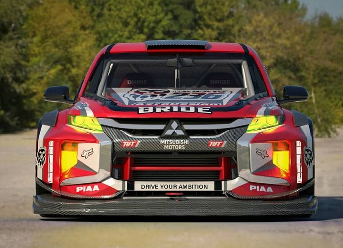 Modifikasi digital Mitsubishi Triton baru jadi mobil balap drift