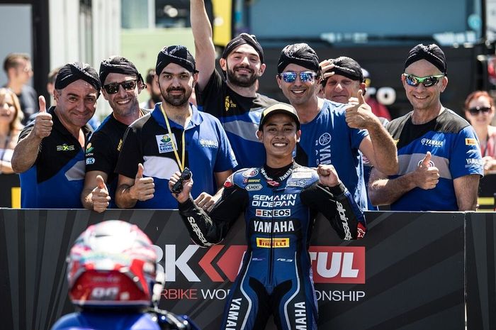 Galang Hendra Pratama raih pole position kedua beruntun di WSSP Misano, (7/7/2018)