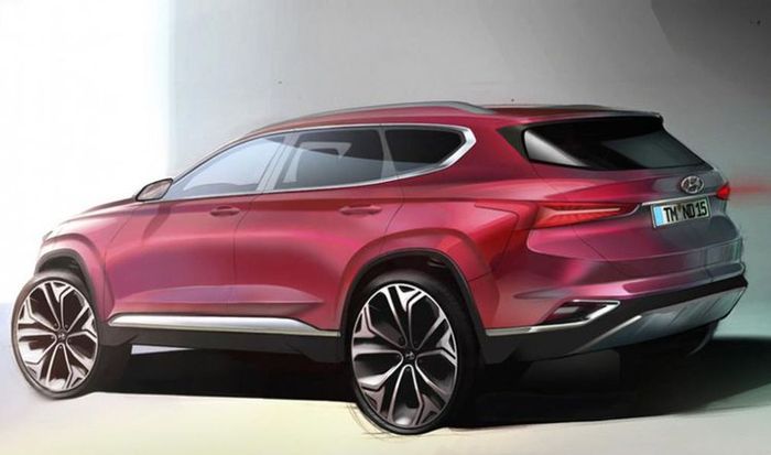 Desain samping Hyundai Santa Fe 2018