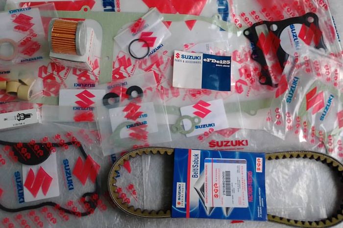 Ilustrasi spare part motor Suzuki