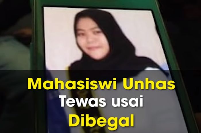 Mahasiswi Unhas tewas setelah mengejar pelaku yang membegalnya