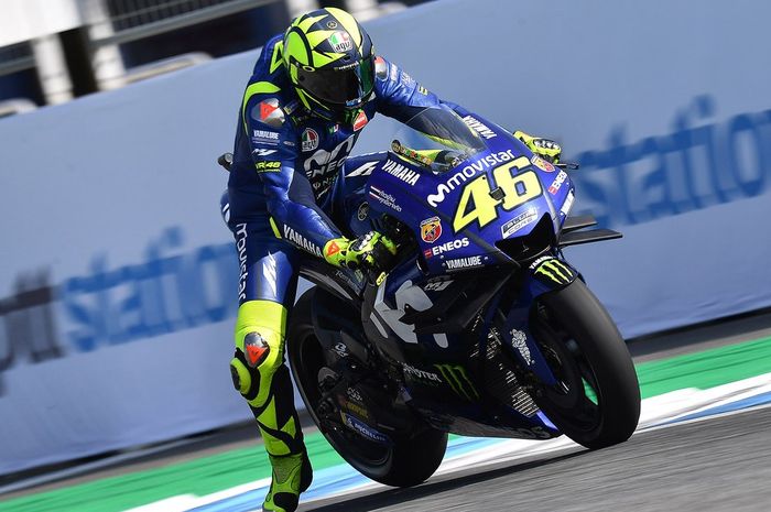 Valentino Rossi dan motor M1 dengan aplikasi aerofairing baru yang pernah dijajal di tes pramusim Brno