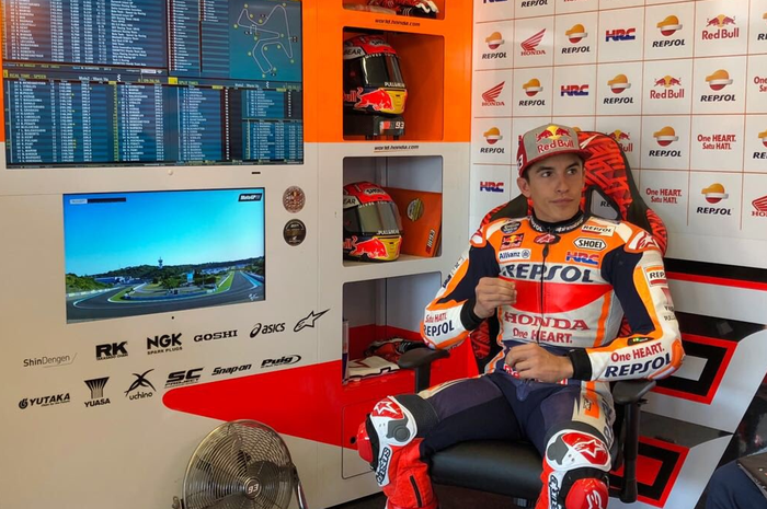 Marc Marquez tercepat di warm-up MotoGP Spanyol 2018