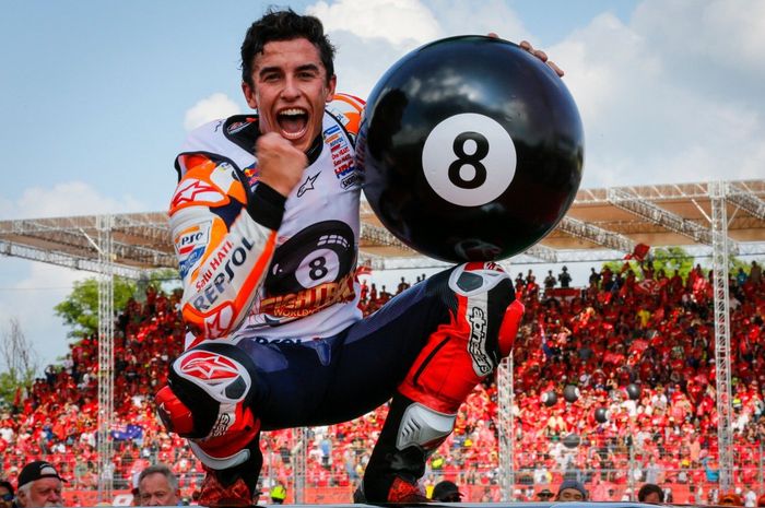 Marc Marquez meraih gelar juara dunia yang kedelapan di MotoGP Thailand 2019
