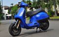 Vespa GTS Super 150 Dimodif Sporty, Pasang Setang Drop Head, Kaki Depan Diumbar