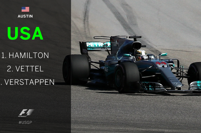 Formula 1 Amerika dimenangkan oleh Lewis Hamilton