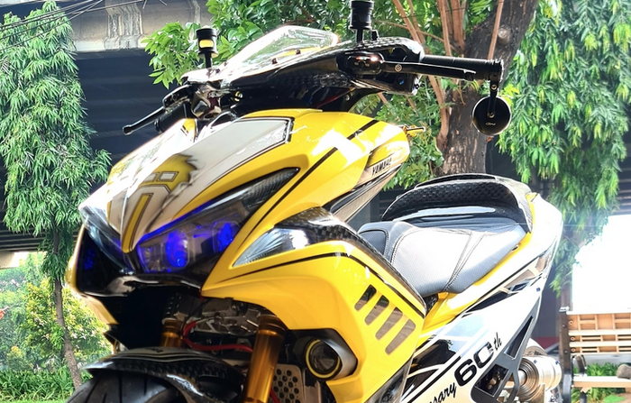 Tampang depan Yamaha Aerox garapan Wiryawan