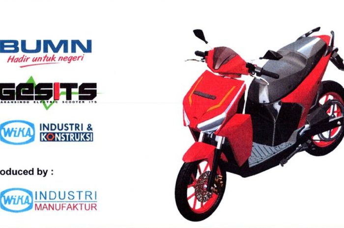 Skuter listrik Gesits.(ISTIMEWA)