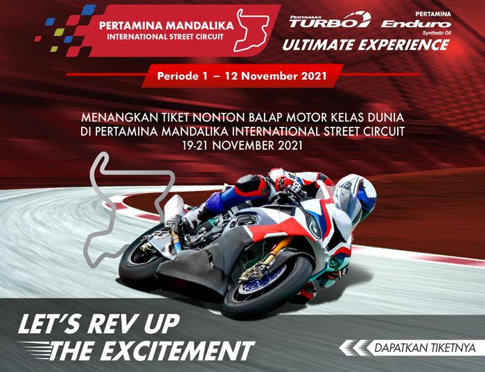 Program Pertamina berhadiah tuket gratis nonton balap di Sirkuit Pertamina Mandalika