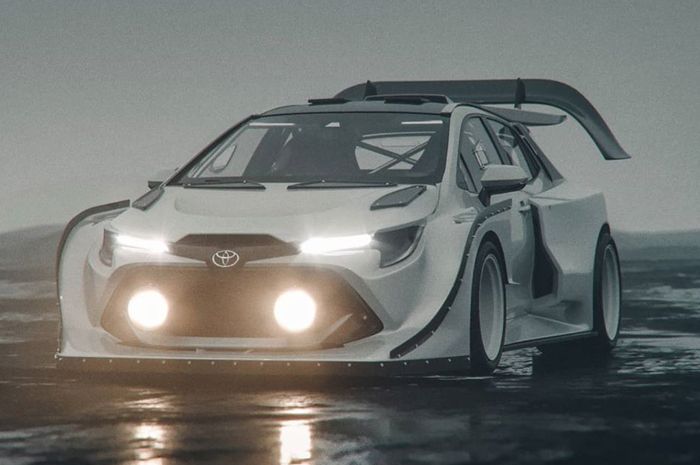 Modifikasi digital Toyota Corolla bergaya rally ala Gazoo Racing