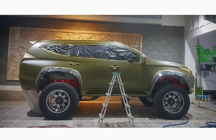 Modifikasi Mitsubishi Pajero Sport superjangkung milik Nurul