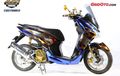 Yamaha Lexi Dengan Cat Krom Lidah Api Jadi Best Airbrush di Bandung