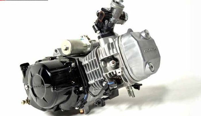 Ilustrasi mesin Motor bebek Honda Revo