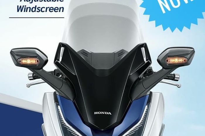 Windshield Honda Forza 250 yang bisa naik turun secara elektris