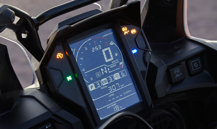 Panel instrumen LCD milik CRF1000L Africa Twin 2018