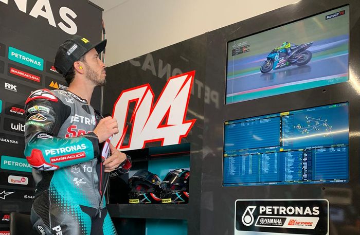 Pertama tampil di MotoGP San Marino 2021 bersama tim Petronas Yamaha, Andrea Dovizioso masih beradaptasi dengan motor Yamaha M1