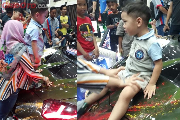 mobil lamborghini aventador Raffi Ahmad diinjak-injak