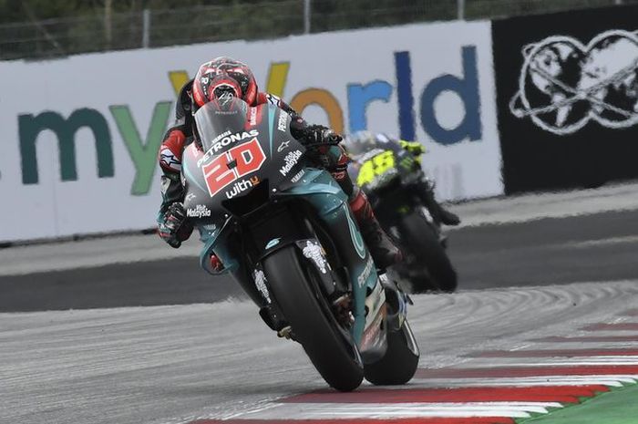 Fabio Quartararo finish di depan pembalap idolanya, Valentino Rossi di MotoGP Austria