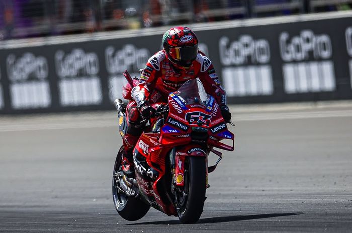Pecco Bagnaia cuma finis ke-12 di sprint MotoGP Aragon 2025