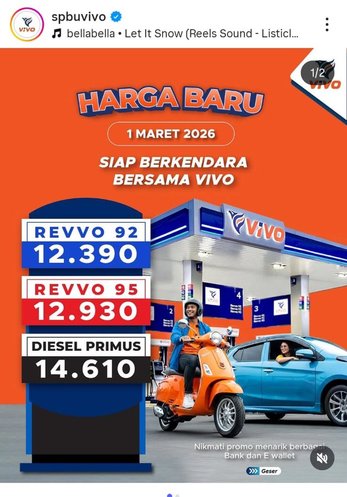 Harga baru Vivo perr1 Maret 2026