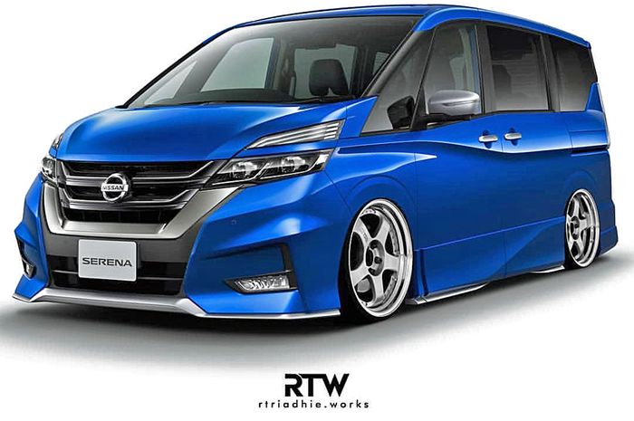 Nissan Serena Ban dan Fender Rapat, Body Kit Autech, Desain Lampu Tajam