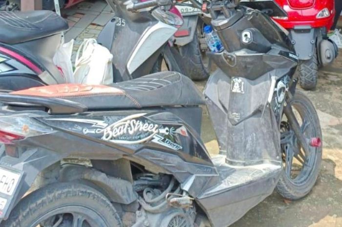 Motor milik Fidayana yang hilang di wilayah Margahayu, Bekasi Timur.