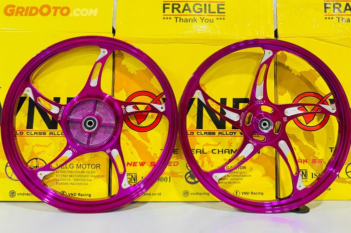 Pelek VND New Speed untuk Yamaha Jupiter Z ukuran depan 1,40-17 dan belakang 1,60-17