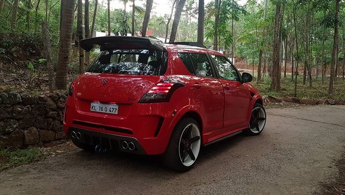 Tampilan belakang Suzuki Swift bergaya Nissan GT-R