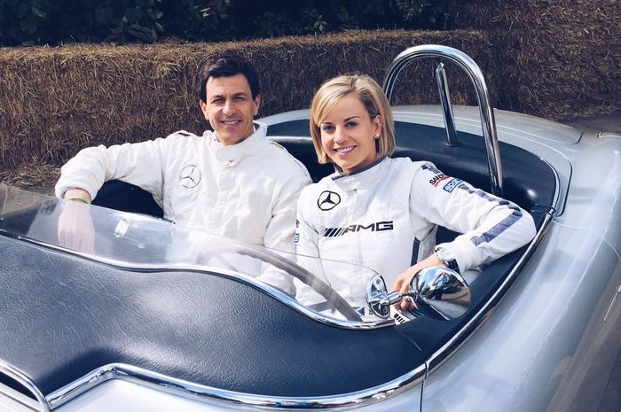Susie Wolff dan suaminya yang bos tim F1 Mercedes, Toto Wolff