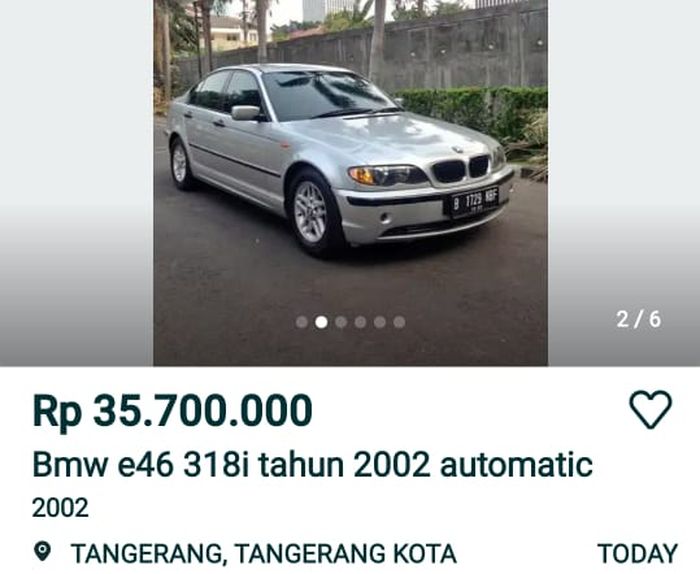 Harga BMW 318i E46 yang mencurigakan