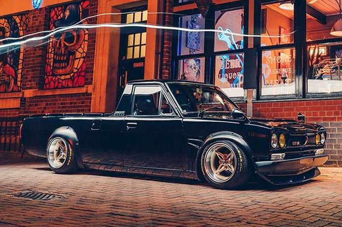 Datsun Sunny pikap tampil lebih kekinian pakai wide body kit