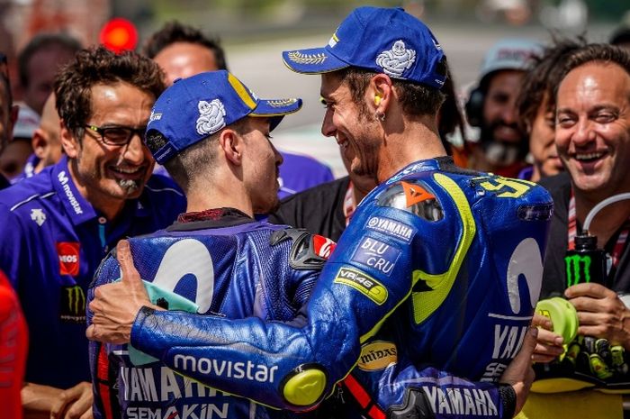 Duet Vinales-Rossi sumbang 5 podium plus 2 dari Zarco jadikan Yamaha tim yang selalu tembus podium