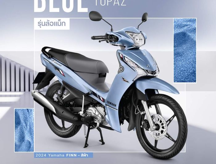 Yamaha Finn 2024 versi pelek racing warna Blue Topaz