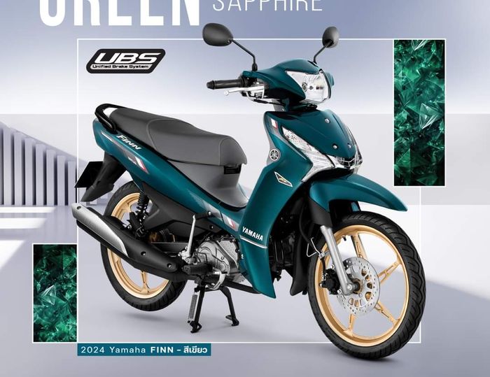 Yamaha Finn 2024 versi UBS warna Green Sapphire