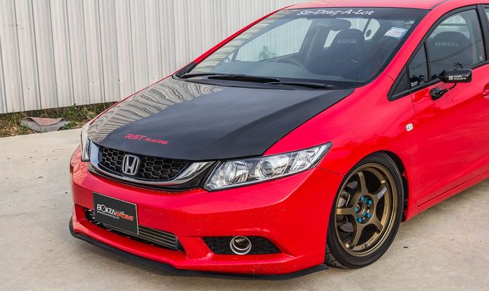 Tambahan lips spoiler di bawah bumper Honda Civic FB 