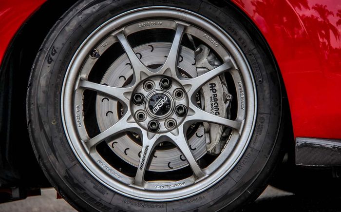 Honda Jazz GK5 pasang pelek Volk Racing CE28 ukuran 16 inci