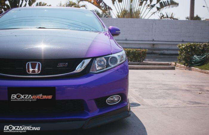 Tampilan depan modifikasi Honda Civic FB bergaya sporty asal Thailand