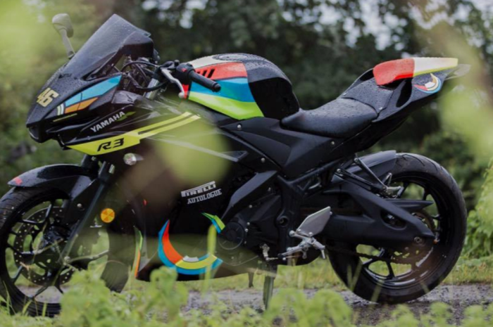 Yamaha R3 modif ala YZF-R1 karya Autologue Design, dilansir oleh www.motoroids.com
