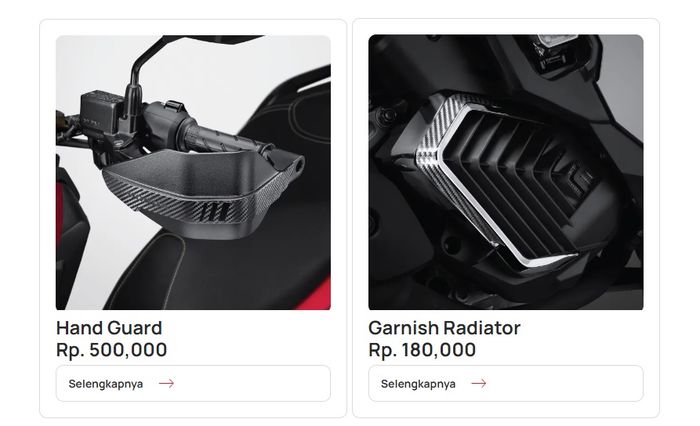 Contoh aksesori resmi Honda  ADV 160