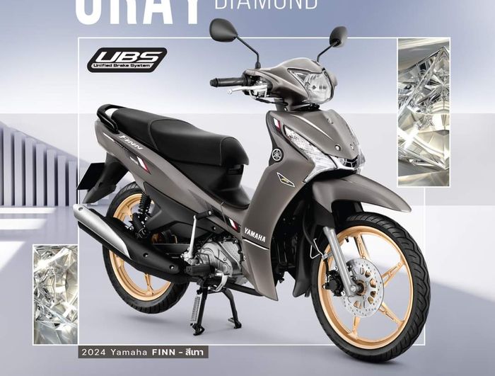 Yamaha Finn 2024 versi UBS warna Gray Diamond