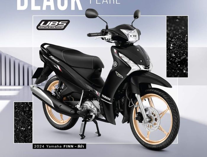 Yamaha Finn 2024 versi UBS warna Black Pearl