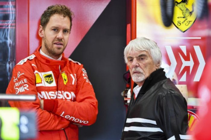Sebastian Vettel dan Bernie Ecclestone