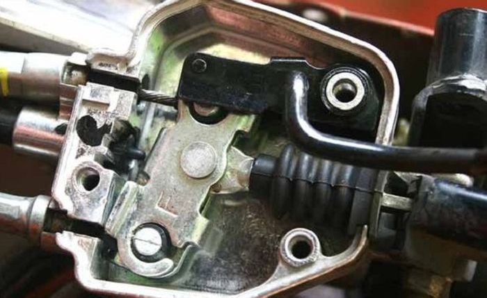 Komponen yang ada pada tuas rem dengan fitur CBS