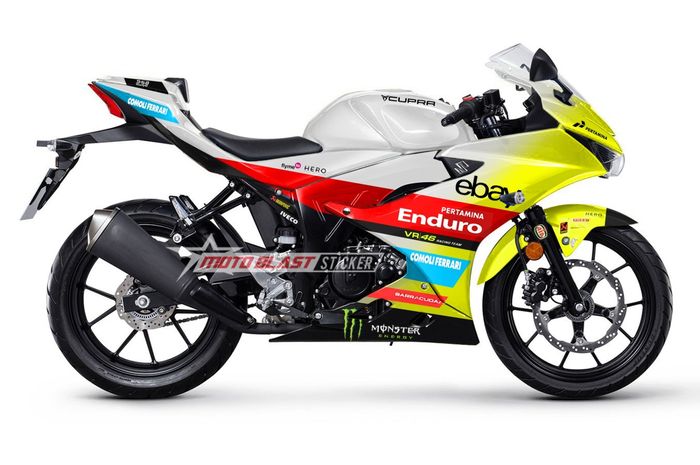 Digimods Suzuki GSX-R150 livery Pertamina Enduro VR46 Racing Team MotoGP karya Motoblast