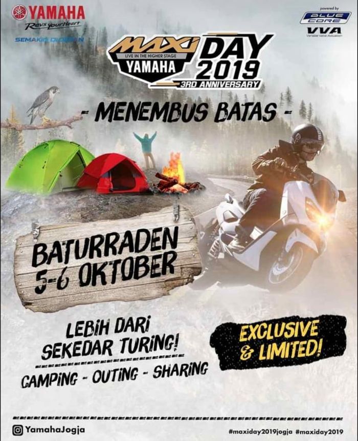 MAXI Yamaha Day Jogja turing Menembus Batas ke Baturaden, Purwokerto, Jawa Tengah.