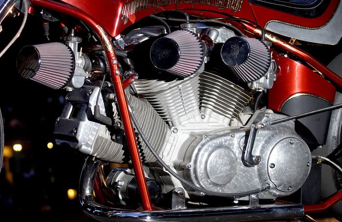 Harley-Davidson Sportster dengan konstruksi W-engine                                      