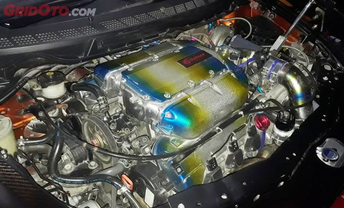 Mesin upgrade pakai 3.500 cc plus twin turbo dikrom pula