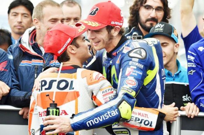 Valentino Rossi dan Dani Pedrosa